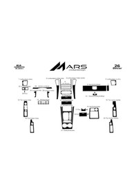 Resim Kia Sorento Torpido Piano Black Kaplama 2003 - 26 Parça-piano Black Piano Black 