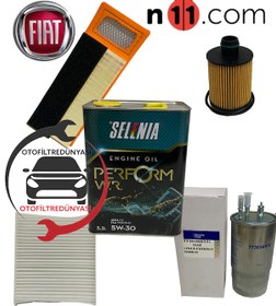 Resim Fiat Fiorino 1.3 Multijet Euro 5 Filtre Bakım Seti Selenia 5w30 