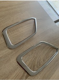 Resim Egea Cross Sis Far Çerçevesi Krom 2 Parça Paslanmaz Çelik 