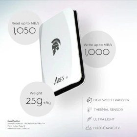 Resim Dato Ares Torch 1 Tb Taşınabilir Ssd, Taşınabilir Katı Hal Sürücüsü, USB 3.2 Gen 2x1 Tip C Harici Katı Hal Sürücüsü, Harici SSD (1050/1000 Mb/s'ye Kadar) 