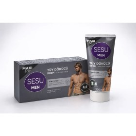 Resim Hobibahçem Sesu Men Tüy Dökücü Krem 200 ml Maxi Boy Erkekler Için Hızlı Etkili Depilasyon Kremi 