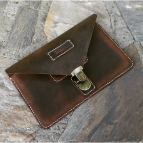 Resim NEYRO CRAFT Kahverengi Hakiki Deri Apple Ipad Ve Android Tablet Çantası 