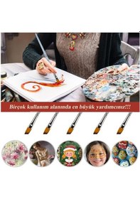 Resim Yan Kesik Fırça 3/8 1 Adet Sentetik Kıl Yan Kesik Brons Fırça Sanat Ve Hobi Akrilik Boya Yağlı Boya Guaj Boya 