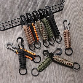 Resim Survival Askeri Lanyard Anahtarlık Erkekler için, Taktik Halat Şişe Açacağı Anahtarlık, Hayatta Kalma Kordon Anahtarlık, Açık Kamp Yürüyüşü için Hayatta Kalma Araçları Anahtarlık, Hediye için İdeal Seçim 