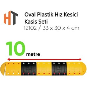 Resim Hayat Trafik Oval Plastik Hız Kesici Kasis Seti 10 metre 