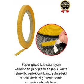 Resim Premium Seri Güçlü Kendinden Yapışkanlı Ahşap Pencere Kapı Sineklik Tülü Yedek 4mt Cırt Bant-3 Adet 