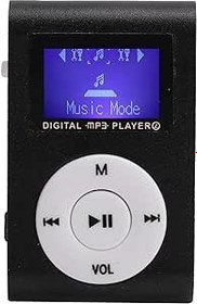 Resim Taşınabilir Mini Mp3 Müzik Çalar Spor BackClip LCD Sn Mp3 Desteği Hafıza Kartı Çalı Mp3 Çalar (Siyah) 