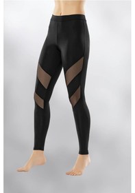 Resim Kota Kadın Siyah Dalgıç Tül Detaylı Taytsiyahs-M Siyah 