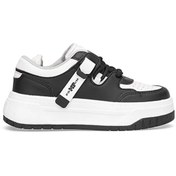 Resim MP Kadın Kışlık Su Geçirmez Kaydırmaz Kalın Eva Taban Hafif Rahat Ortopedik Deri Siyah Tarz Sneaker 