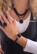 Resim Doğaltaş Gümüm Onix Taşlı Set 