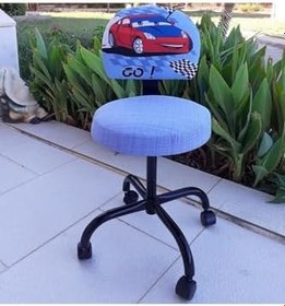 Resim Depolife Araba Ralli Desenli Çocuk Ders Çalışma Oyun Faliyet Koltuğu Çocuk Odası Için Koltuk Mavi 