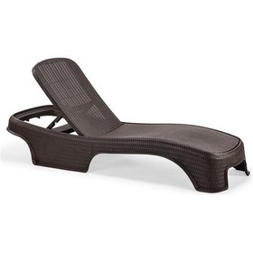 Resim Omnipazar Omnipazar Sy2536 Kahve Rengi Brezza Royal Rattan Lüks Şezlong 