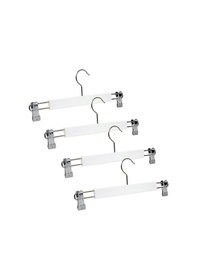 Resim Nyn Ahşap Askı Mandallı Pantolon Etek Askısı Beyaz Renk 8 Adet 