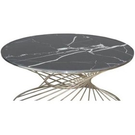 Resim Brc Rivoli Orta Sehpa Model 1044 Siyah Mermer Düz Cam Metal Trans (411767809) 