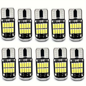 Resim 10 adet BXE Ultra Parlak LED Araba İçi Ampuller - T10 W5W, 26-SMD Çip, Çok Renkli (Beyaz/Kırmızı/Mavi/Sarı/Yeşil/Buz Mavisi/Mor), Kolay Takma, Kablolama Gerektirmez, Plaka ve Tavan Okuma Işıklarını Güçlendirir 