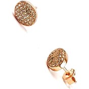 Resim Zirkon Taşlı Gümüş Üzerine Rose Altın Kaplama Küpe N11.99831 