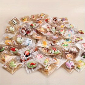 Resim Miniatur Tatlılık Gösteri Seti - Sevimli Reçine Simüle Gıda Aksesuarları, Kekler, Pastalar ve Ekmekler için Bağımsız Ambalaj - Bebek Evleri ve Miniatur Gösteriler için Mükemmel, Miniatur Gıda Aksesuarları | Bebek Evi Aksesuarları | Gerçekçi Miniatureler, Kek Süsleme Malzemeleri 