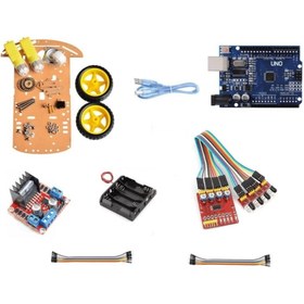 Resim Emes Robotik Mini Çizgi İzleyen Robot Seti (Başlangıç Seviyesi-EMES ROBOTİK ÖRNEK KODLAR) 