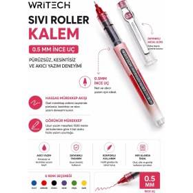 Resim Writech W-501 Liquid Roller 0,5 mm 6 Renk Jel Kalem Seti 