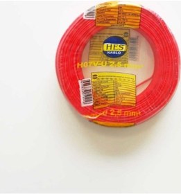 Resim Hes Nya Kablo Tek Damar Kırmızı 2,5 Mm 100 M 