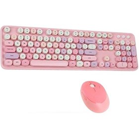 Resim Büro Ev Ofis Bilgisayarı İçin Sevimli Pembe Combo Klavye Mouse Seti Diğer 