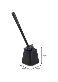 Resim Home Silikon Wc Tuvalet Banyo Fırçası Klozet Fırçası Siyah Kare Siyah 