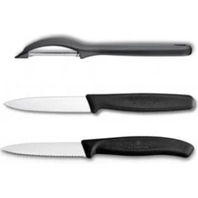 Resim Victorinox Siyah Soyacak Ve Soyma Bıçak Seti 