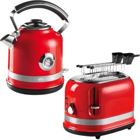 Resim Ariete Moderna Kırmızı 1.7 Litre Kettle ve Ekmek Kızartma Makinesi Seti 