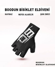 Resim Boodun Profesyonel Bisiklet Eldiveni Siyah 