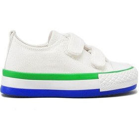 Resim Kanuga Magl1202 Beyaz Unısex Çocuk Çift Cırtlı Converse Beyaz 