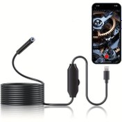 Resim İşıklı Endoskop Kamera, 1920P HD Yarı Sert Yılan Kamerası ile 8 LED Işık, 8.0mm Su Geçirmez IP67 Endüstriyel Denetim Kamerası iPhone/iPad Uyumlu 