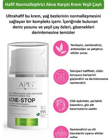 Resim Apis Natural Acne-Stop Yeşil Çay İçerikli Akne Karşıtı Krem 50 ML 