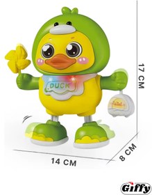 Resim giffy Oyuncak Sesli Işıklı Müzikli Hareketli Dans Eden Sevimli Dansçı Ördek Robot (PİL HEDİYELİ) 