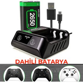 Resim Rever Xbox Kol Gamepad Şarj Edilebilir Piller 2650mAh Xbox One / S / X Serisi Kol Uyumlu Şarj İstasyonu 