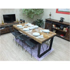 Resim NT Concept Ntconcept Masif Ağaç Yemek Masası - 100cm-200cm Masa 