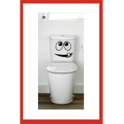 Resim Eyba Sticker Wc Tuvalet Klozet Dekorasyonu Için Dekoratif Komik Surat Sticker Çıkartma 