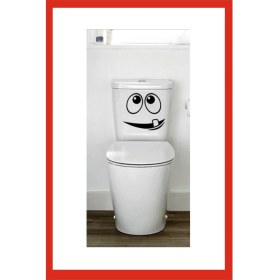 Resim Eyba Sticker Wc Tuvalet Klozet Dekorasyonu Için Dekoratif Komik Surat Sticker Çıkartma 