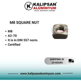 Resim M8 Kare Somun-100 Adet 