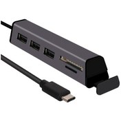 Resim Bs Usb2.0 Hub Alüminyum Multi-in-one Kart Okuyucu Hub İle Cep Telefonu Standı 
