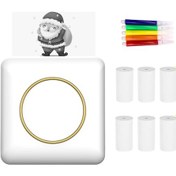 Resim Neevoyu C20 Mini Termal Etiket Yazıcı, 203dpi, Bt Bağlantılı, 1000mah Pil, 6 Adet 57x25mm Termal Kağıt + 5 Renkli Kalem İçerir 