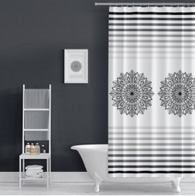 Resim Evdy Banyo Duş Perdesi Çift Kanat 2x100x200cm 