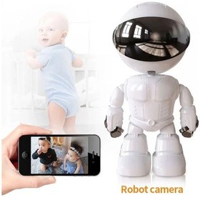 Resim 1080p Robot Görünümlü Wifi Ip Güvenlik Kamerası Kablosuz Gece Görüşlü 