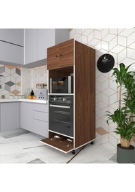 Resim Kenzlife Fırın Dolabı Halide Cvz 162x60x56 Mutfak Kapaklı Ayaklı 