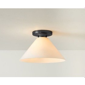 Resim Mylights Opal Camlı Plofonyer Tavan Avize Aramtür Beyaz Camlı 