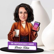 Resim Instagramcı Anne Karikatürlü Biblo 