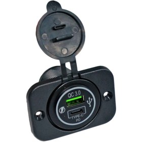 Resim Carub Çakmak Soketi 9-30V Marine Tip Type-C+USB BR1700814 