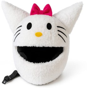 Resim Hello Kitty Peluş Kask Kılıfı 