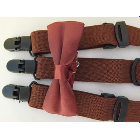Resim Kahve Rengi Çocuk Pantolon Askısı & Kahve Rengi Çocuk Papyonu İk Kahverengi 