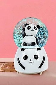 Resim Raicon Dekoratif Panda Işıklı Küçük Boy Kar Küresi Mini Boy Kar Küresi 
