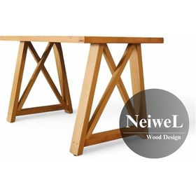 Resim Neiwel Bues Doğal Ahşap Toplantı Masası x 120 x 240 Açık Ceviz 